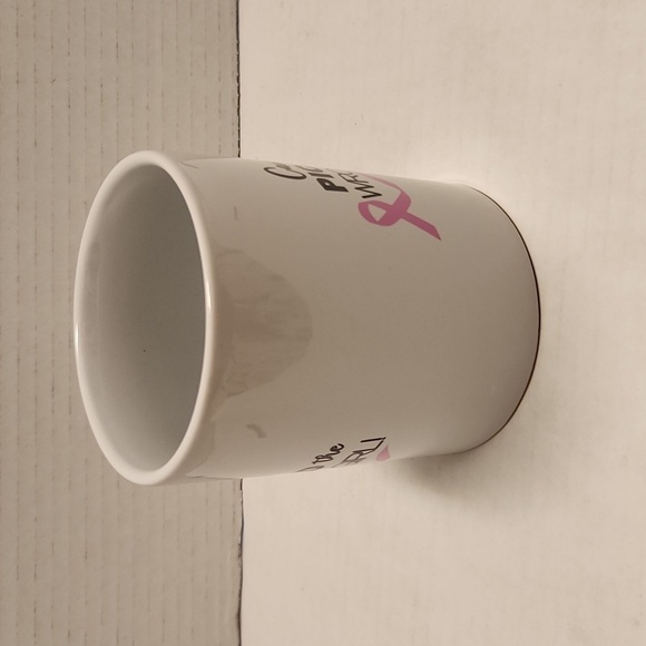 NWT CANCER Mug PICKED THE WRONG GIRL breast cancer awareness coffee Cup - Picture 2 of 6